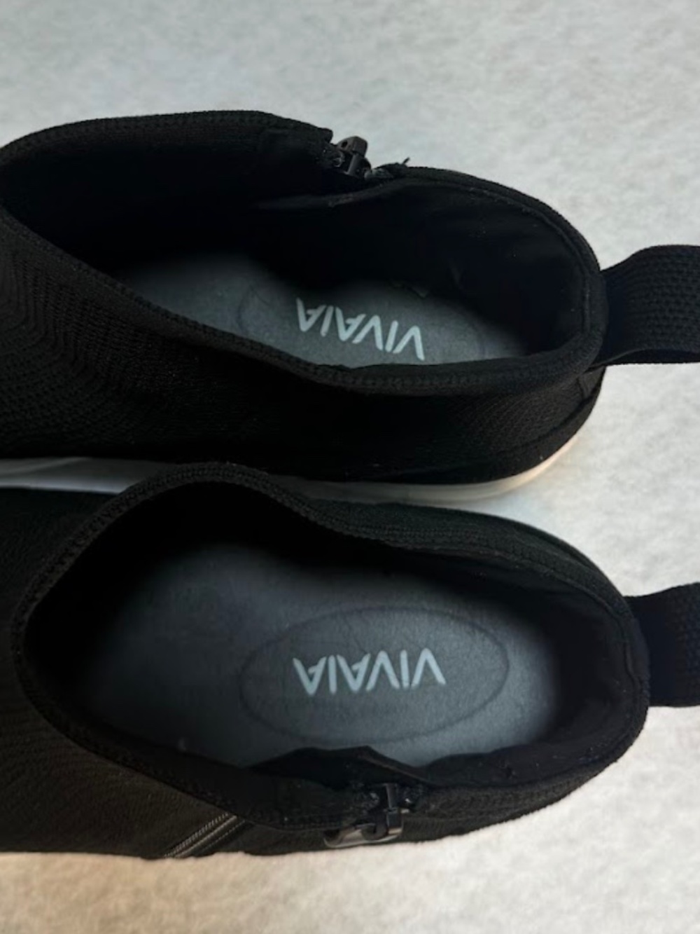 VIVAIA Women's Black Knit Ankle Boots Side Zip Comfort Shoes US 10.5 EU 41 - Picture 3 of 9